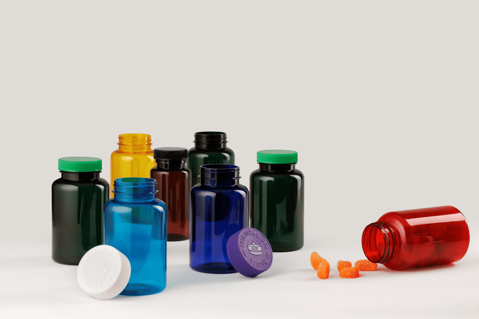 Custom PET bottle close up